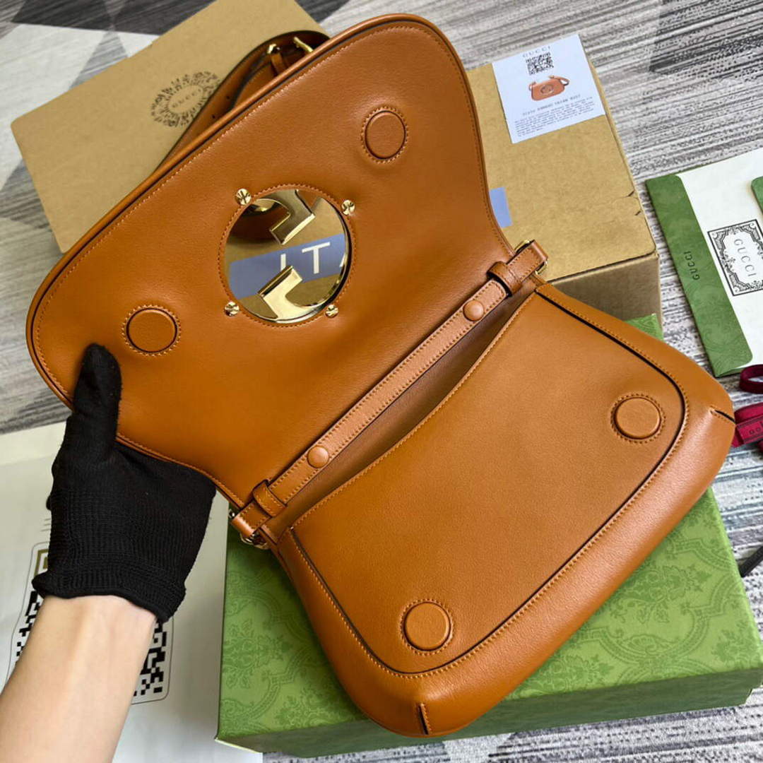 Gucci 699268 Gucci Blondie shoulder leather bag Light Brown - Default Title - View 8