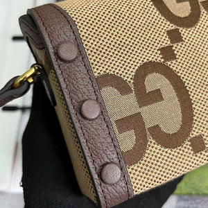 Gucci 699296 Gucci Horsebit 1955 Jumbo GG Mini Bag Brown big G - Default Title - View 7