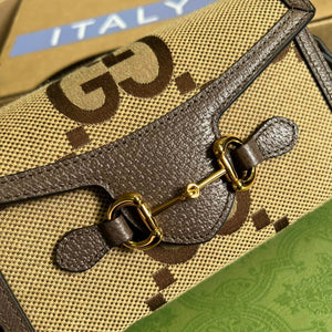 Gucci 699296 Gucci Horsebit 1955 jumbo GG mini bag Brown - Default Title - View 7