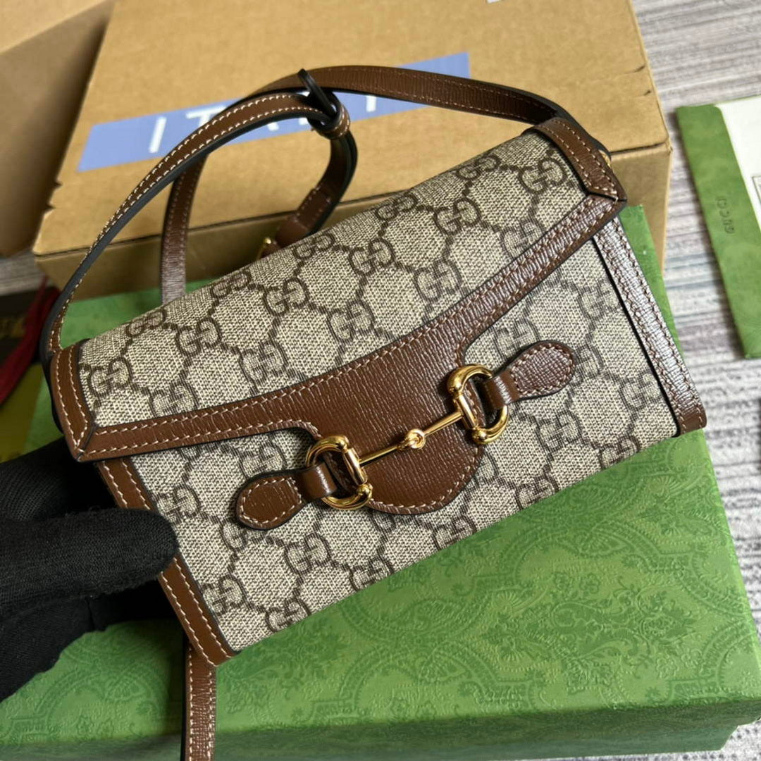 Gucci 699296 Gucci Horsebit 1955 mini bag Brown - Default Title - View 4