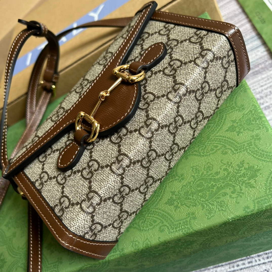 Gucci 699296 Gucci Horsebit 1955 mini bag Brown - Default Title - View 6