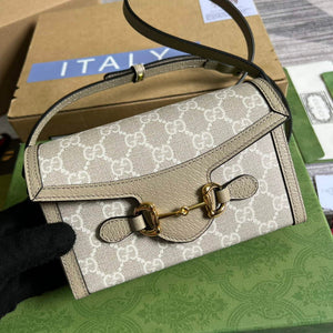 Gucci 699296 Gucci Horsebit 1955 mini bag Oatmeal - Default Title - View 4
