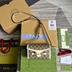 Gucci 699296 Gucci Horsebit 1955 mini bag White - Default Title - View 1