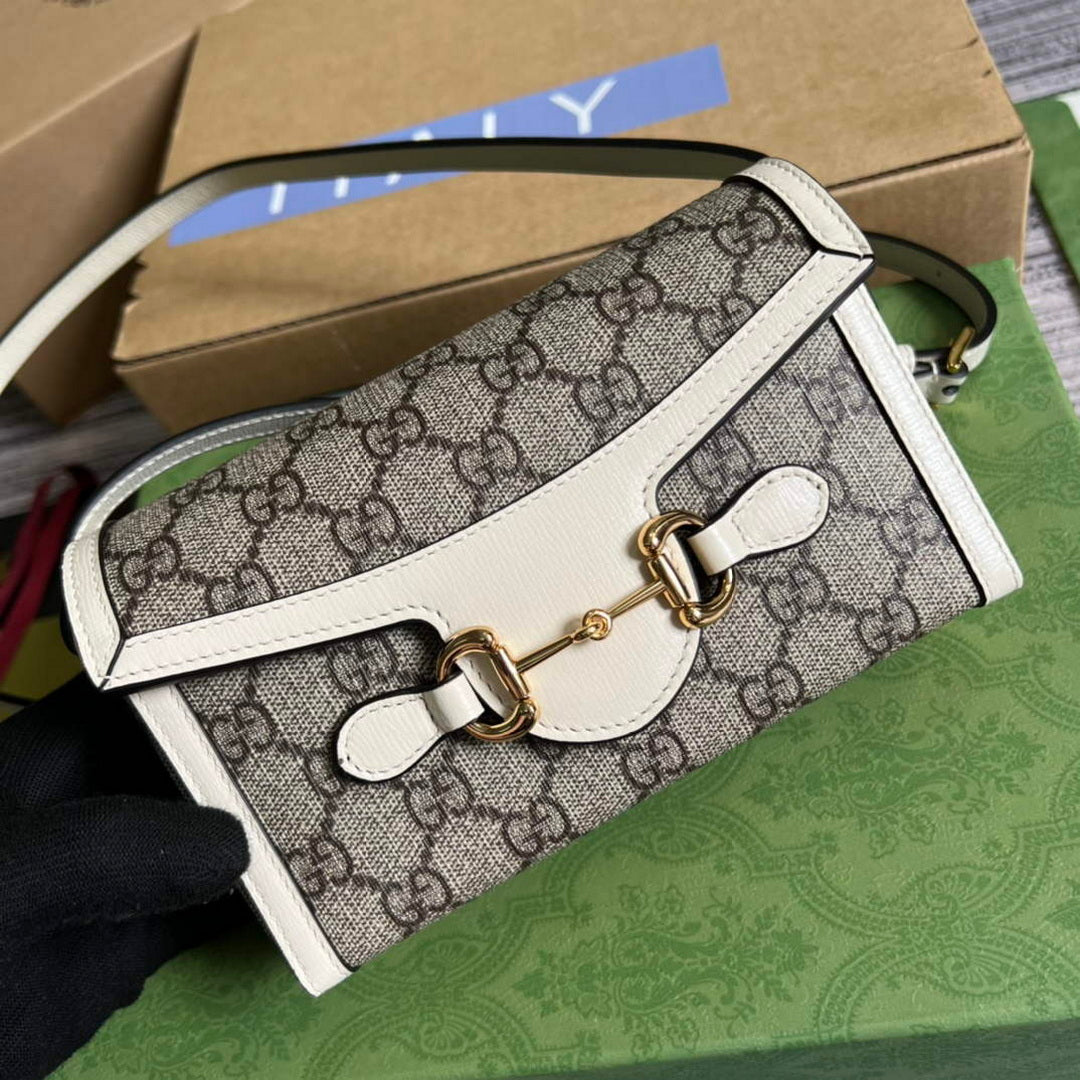 Gucci 699296 Gucci Horsebit 1955 mini bag White - Default Title - View 4
