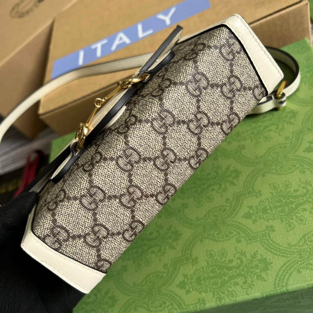 Gucci 699296 Gucci Horsebit 1955 mini bag White