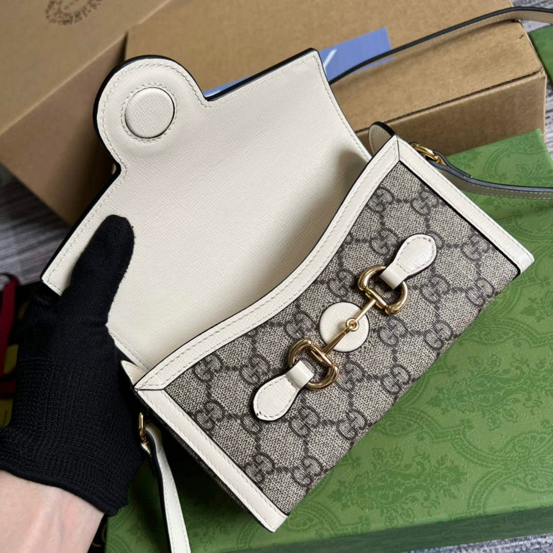 Gucci 699296 Gucci Horsebit 1955 mini bag White - Default Title - View 7