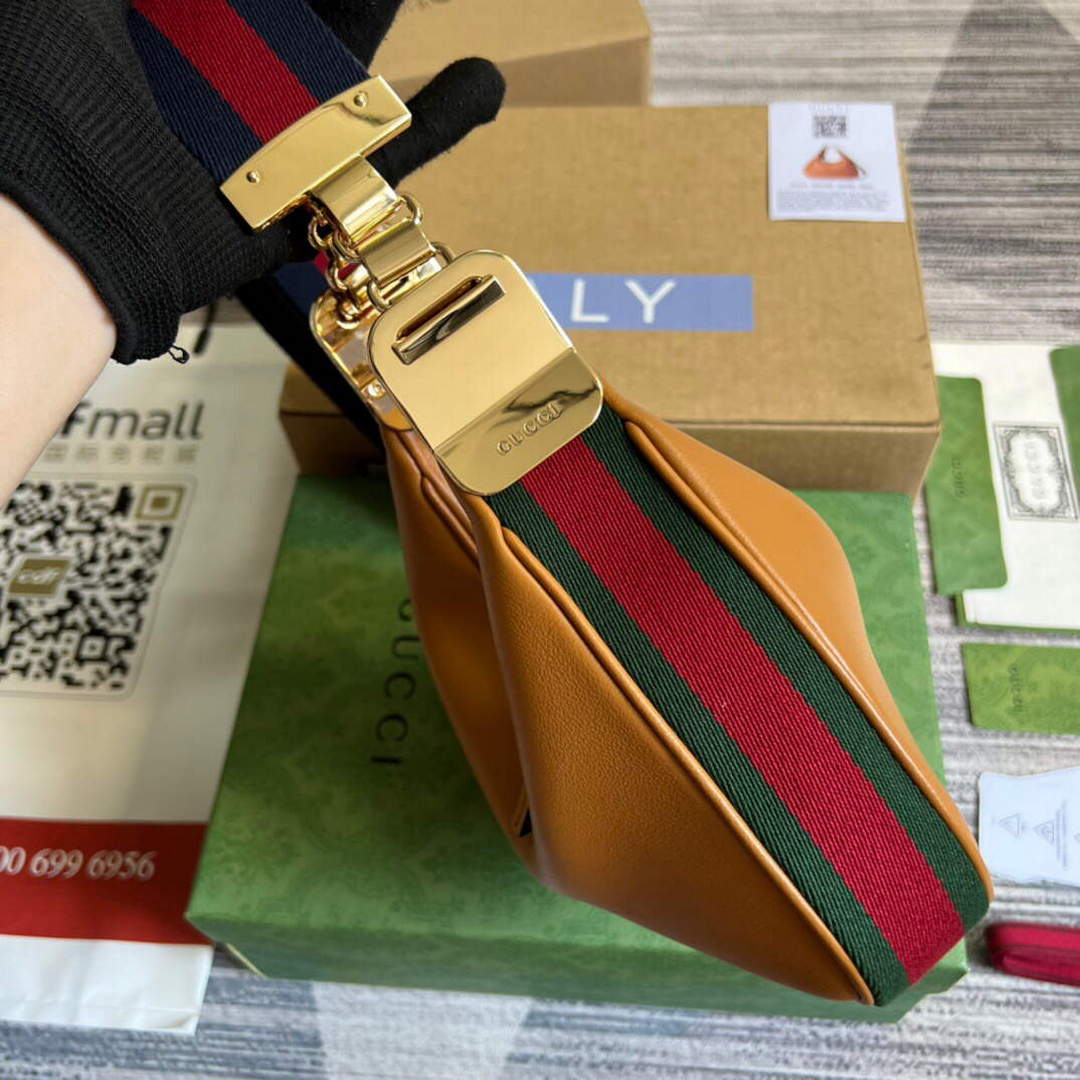 Gucci 699409 Gucci Attache small shoulder bag Dark orange - Default Title - View 3