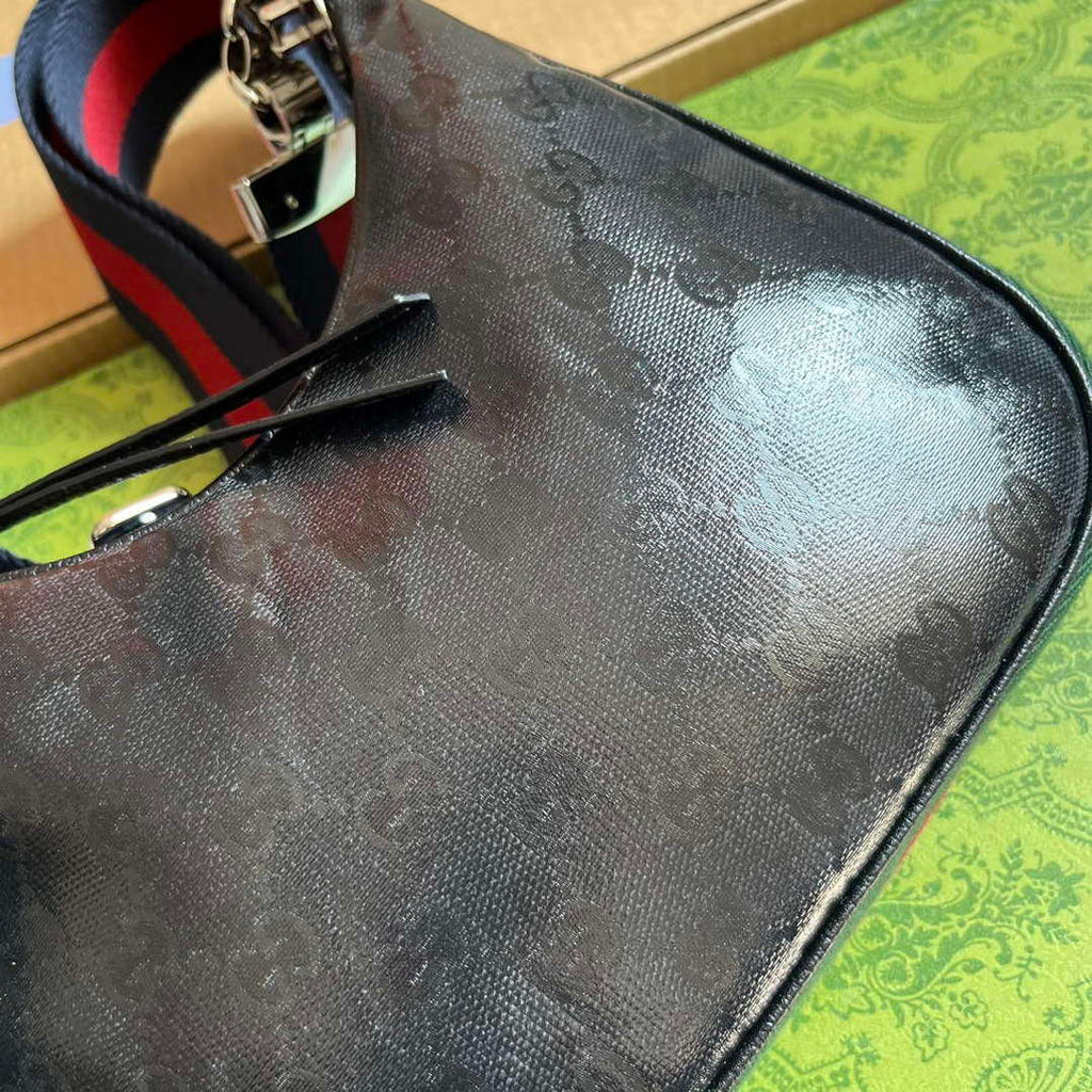 Gucci 699409 Gucci Attache Small Shoulder Bag Black GG