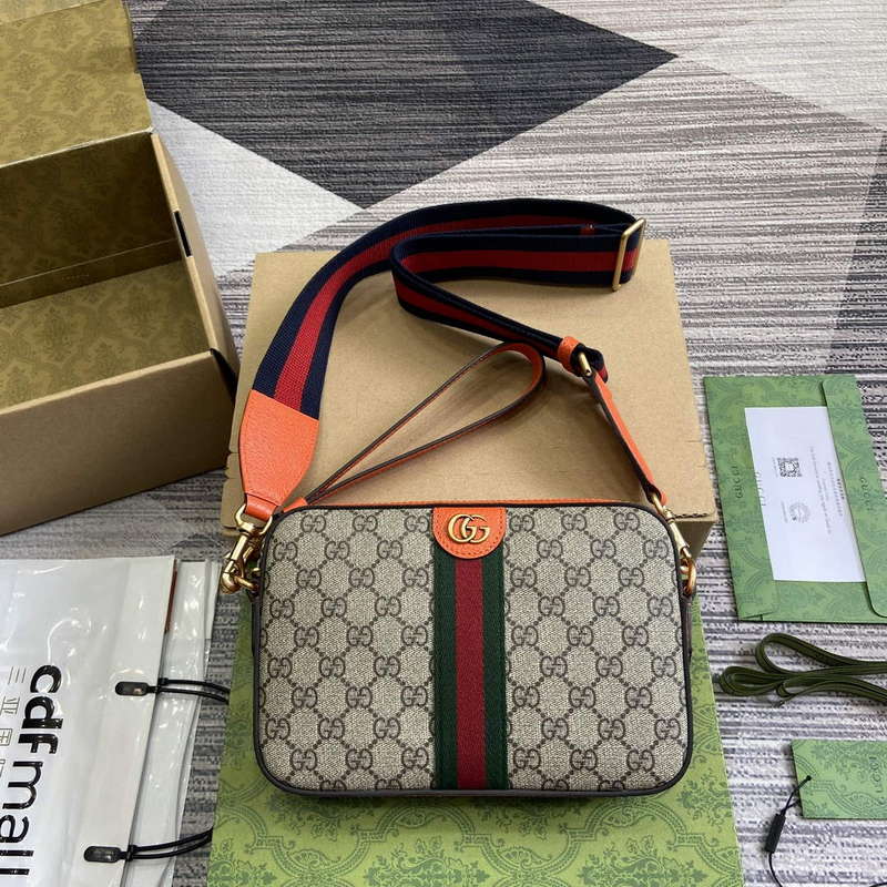Gucci 699439 Ophidia GG Small Crossbody Bag Bright orange