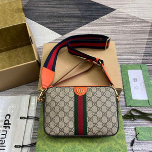 Gucci 699439 Ophidia GG Small Crossbody Bag Bright orange - Default Title - View 1