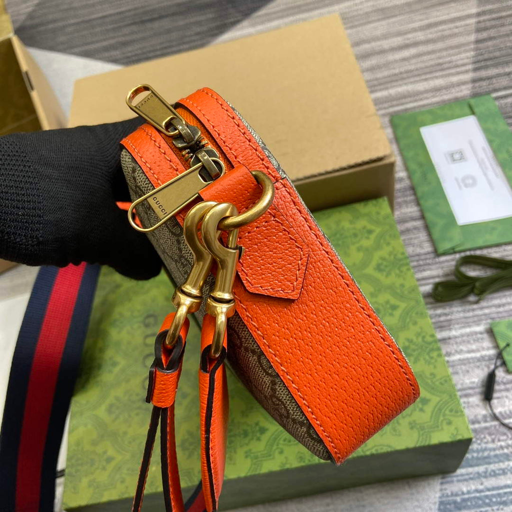 Gucci 699439 Ophidia GG Small Crossbody Bag Bright orange