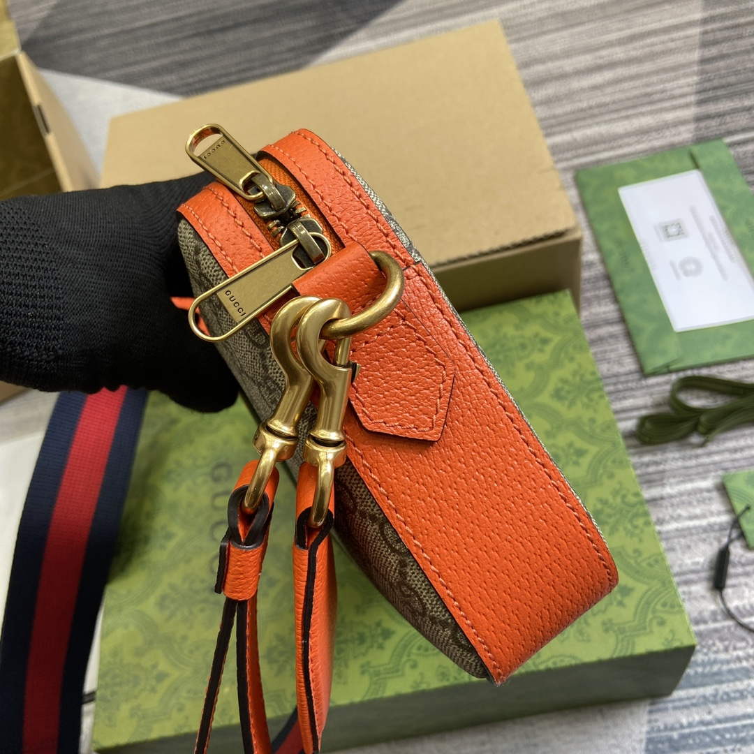Gucci 699439 Ophidia GG Small Crossbody Bag Bright orange - Default Title - View 3