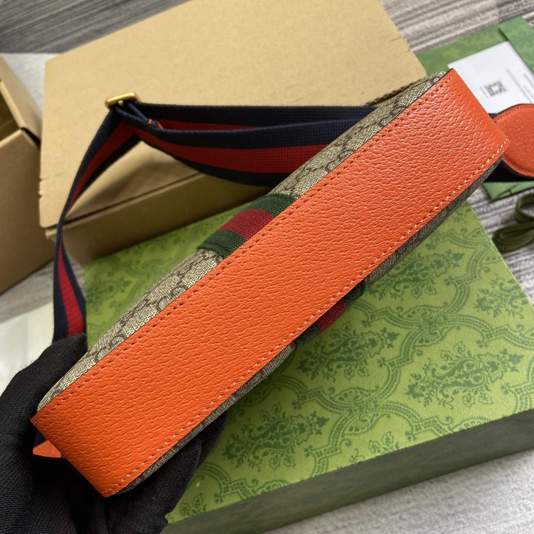 Gucci 699439 Ophidia GG Small Crossbody Bag Bright orange