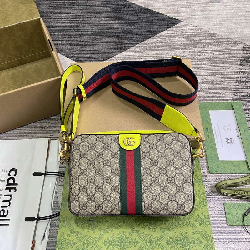 Gucci 699439 Ophidia GG Small Crossbody Bag Fluorescent yellow - Default Title - View 1
