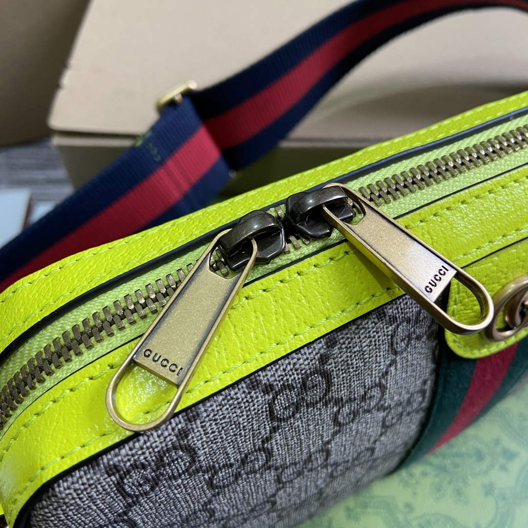 Gucci 699439 Ophidia GG Small Crossbody Bag Fluorescent yellow - Default Title - View 5
