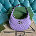 Gucci 699514 GG Marmont half-moon-shaped mini bag Lilac purple - Default Title - View 1