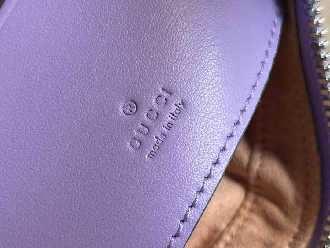 Gucci 699514 GG Marmont half-moon-shaped mini bag Lilac purple
