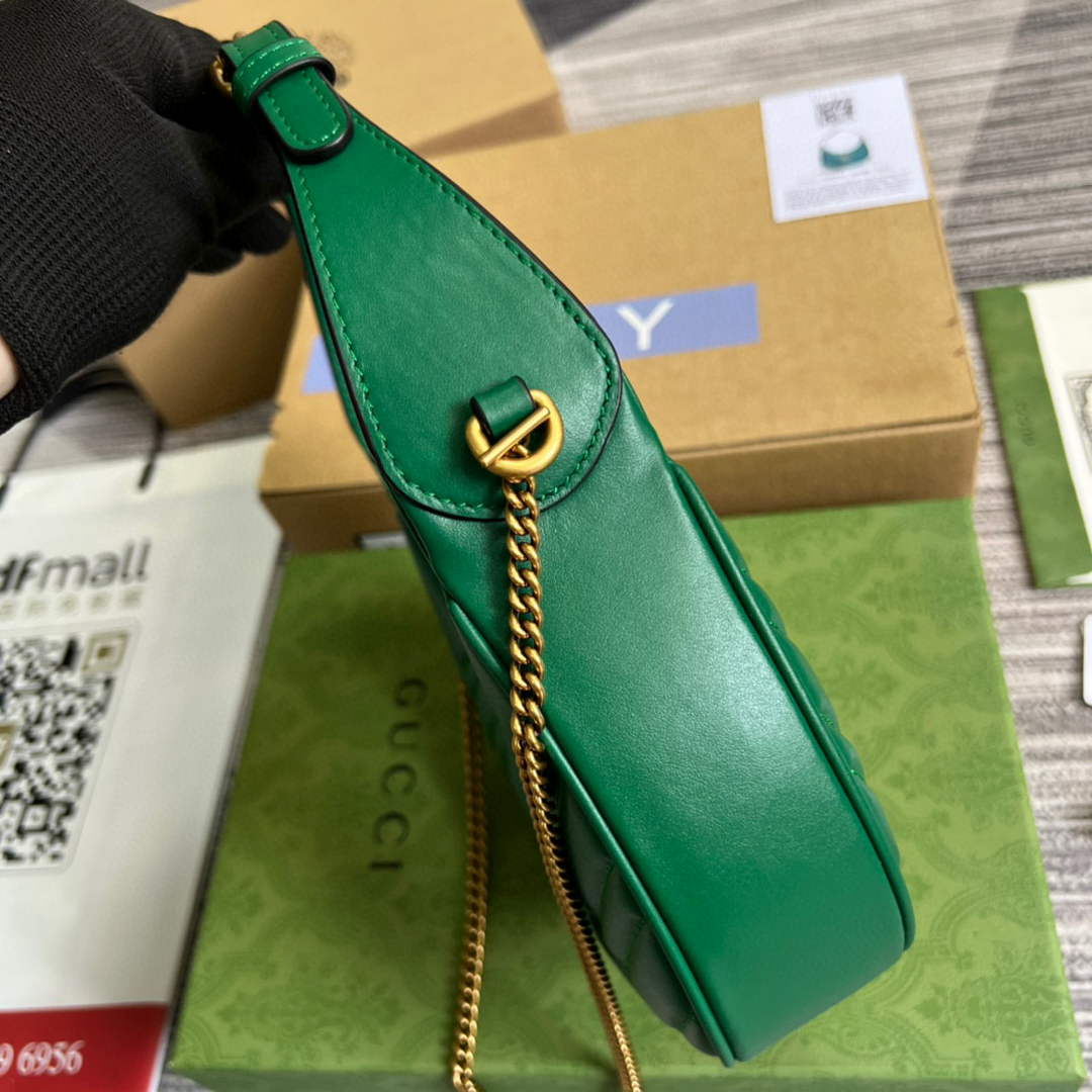 Gucci 699514 GG Marmont half-moon-shaped mini bag Green - Default Title - View 4