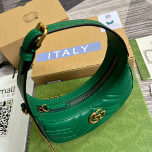 Gucci 699514 GG Marmont half-moon-shaped mini bag Green - Default Title - View 5