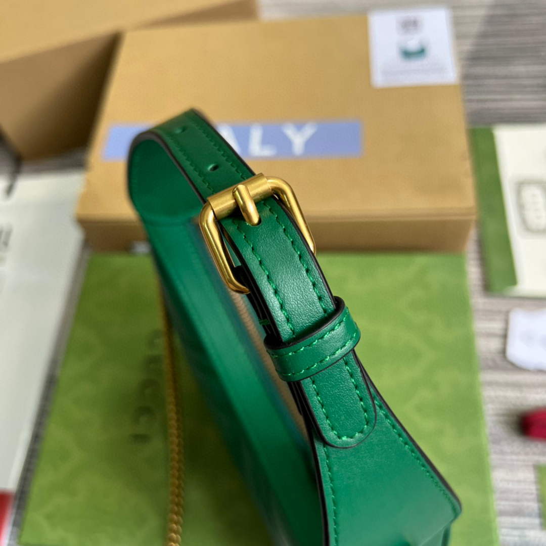 Gucci 699514 GG Marmont half-moon-shaped mini bag Green - Default Title - View 8