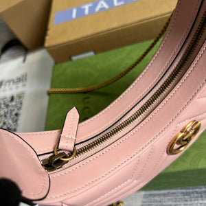 Gucci 699514 GG Marmont half-moon-shaped mini bag Pink - Default Title - View 5