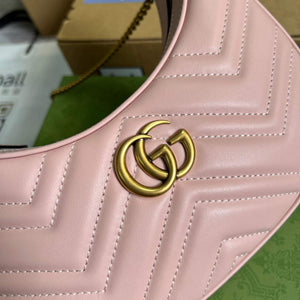 Gucci 699514 GG Marmont half-moon-shaped mini bag Pink - Default Title - View 6