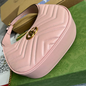 Gucci 699514 GG Marmont half-moon-shaped mini bag Pink - Default Title - View 8