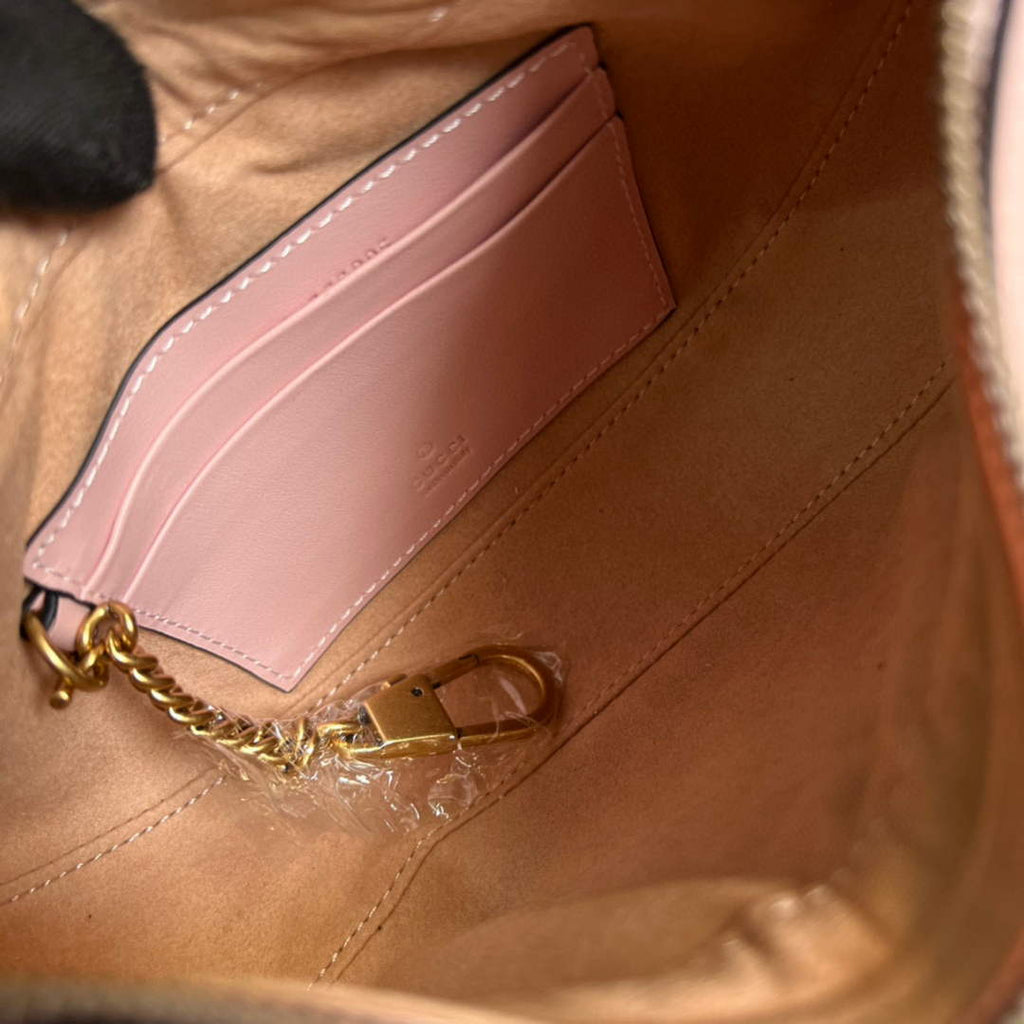 Gucci 699514 GG Marmont half-moon-shaped mini bag Pink