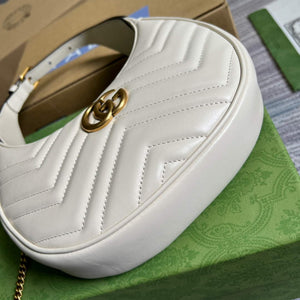 Gucci 699514 GG Marmont half-moon-shaped mini bag White - Default Title - View 5