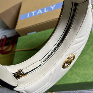 Gucci 699514 GG Marmont half-moon-shaped mini bag White - Default Title - View 8