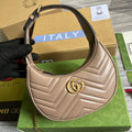 Gucci 699514 GG Marmont half-moon-shaped mini bag Light Pink - Default Title - View 1