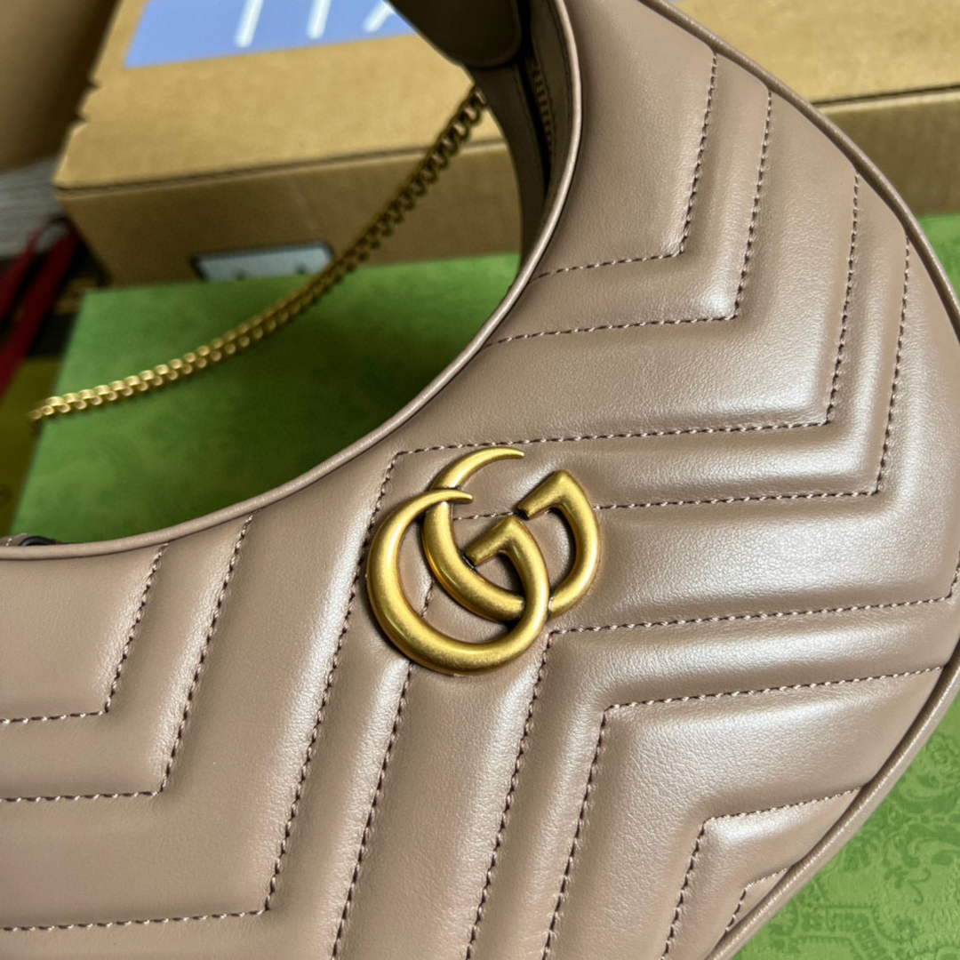 Gucci 699514 GG Marmont half-moon-shaped mini bag Light Pink - Default Title - View 7