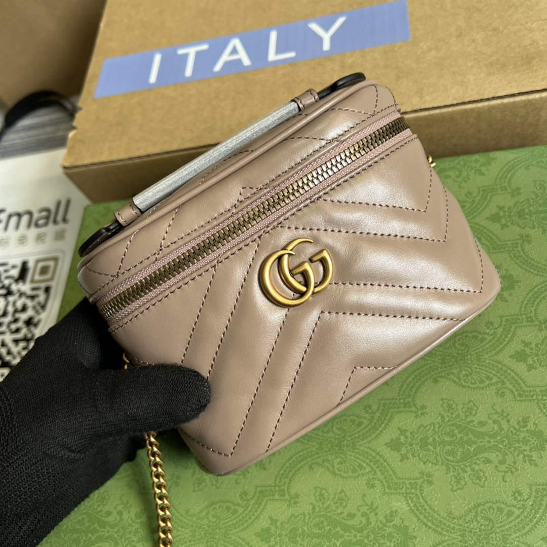 Gucci 699515 GG Marmont Mini Top Handle Bag Light pink - Default Title - View 4