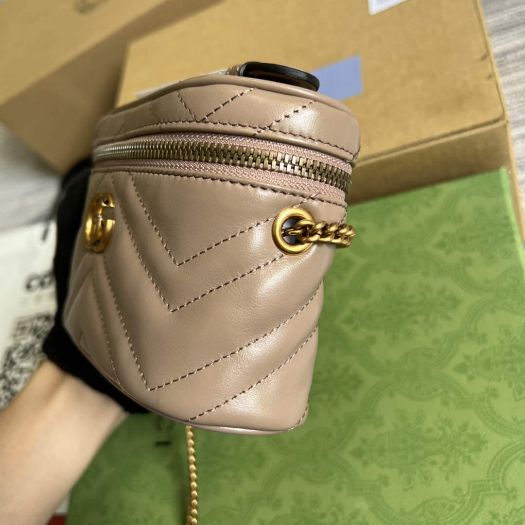Gucci 699515 GG Marmont Mini Top Handle Bag Light pink - Default Title - View 8