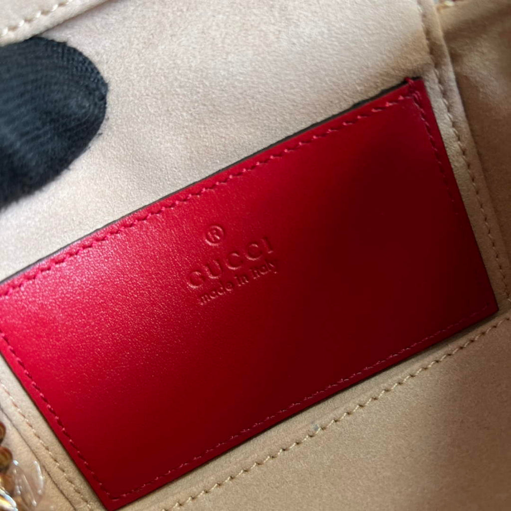 Gucci 699515 GG Marmont Mini Top Handle Bag Red