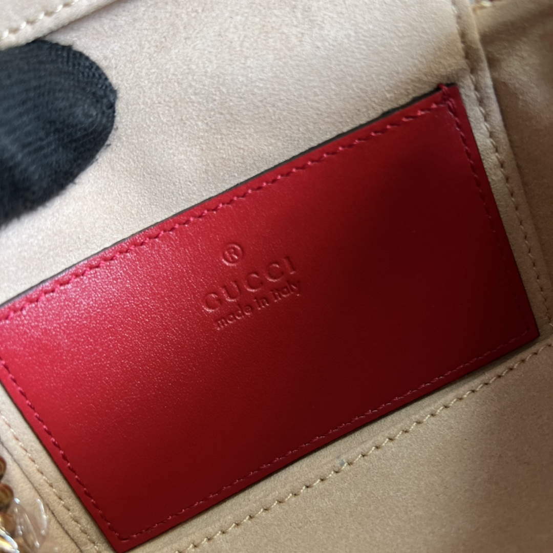 Gucci 699515 GG Marmont Mini Top Handle Bag Red - Default Title - View 9