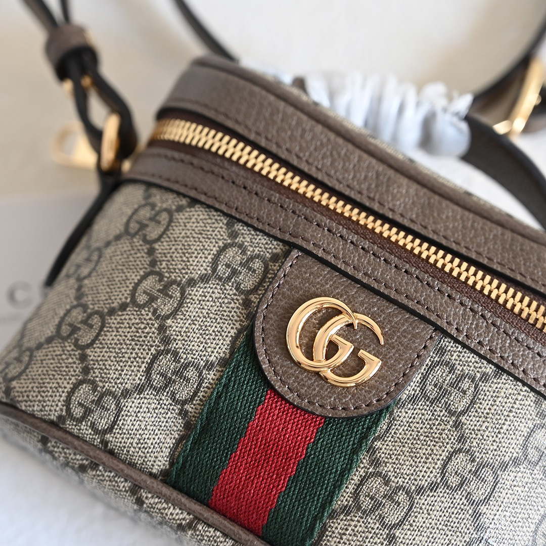 Gucci 699532 Ophidia GG top handle mini bag Beige Brown - Default Title - View 1
