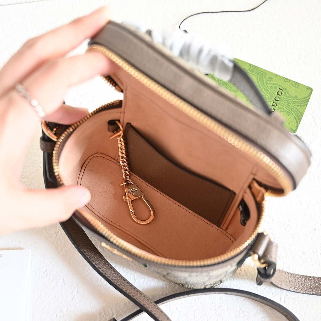 Gucci 699532 Ophidia GG top handle mini bag Beige Brown