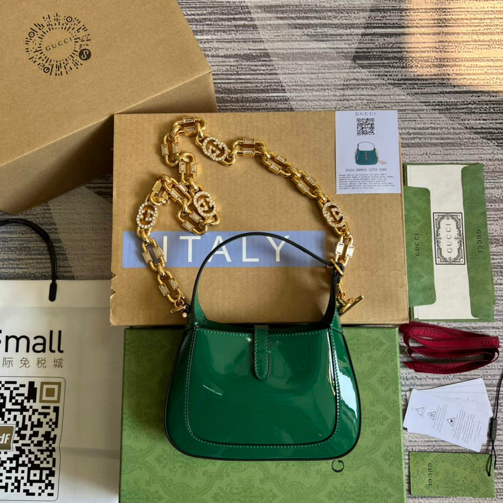 Gucci 699651 Jackie 1961 Mini Shoulder Bag Green