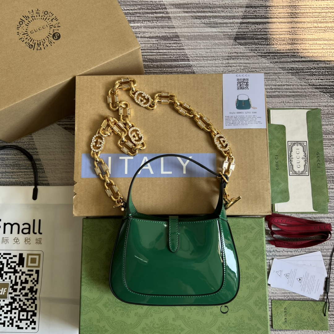 Gucci 699651 Jackie 1961 Mini Shoulder Bag Green - Default Title - View 2