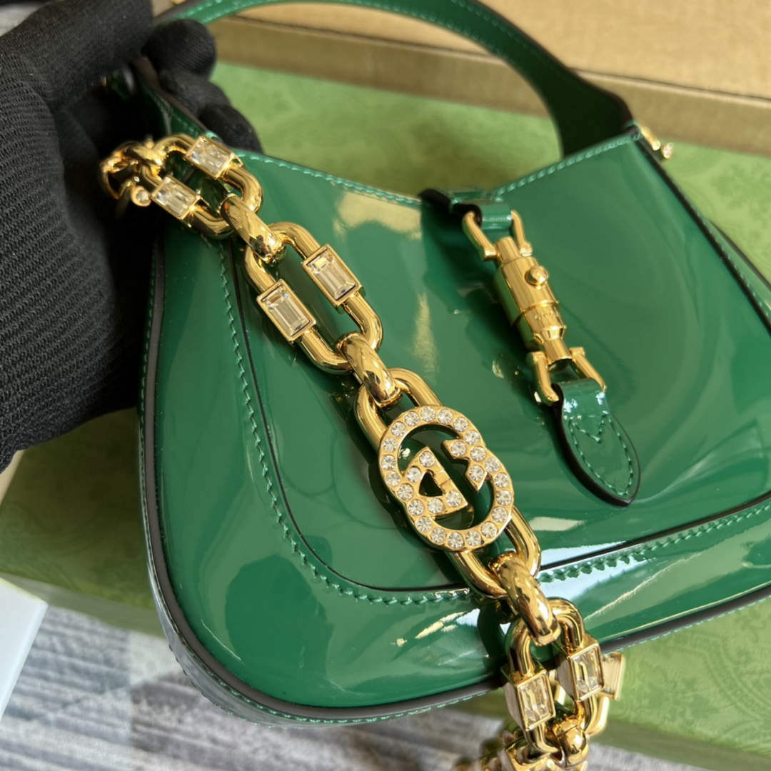 Gucci 699651 Jackie 1961 Mini Shoulder Bag Green - Default Title - View 7