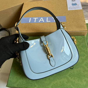 Gucci 699651 Jackie 1961 Mini Shoulder Bag Light blue - Default Title - View 4