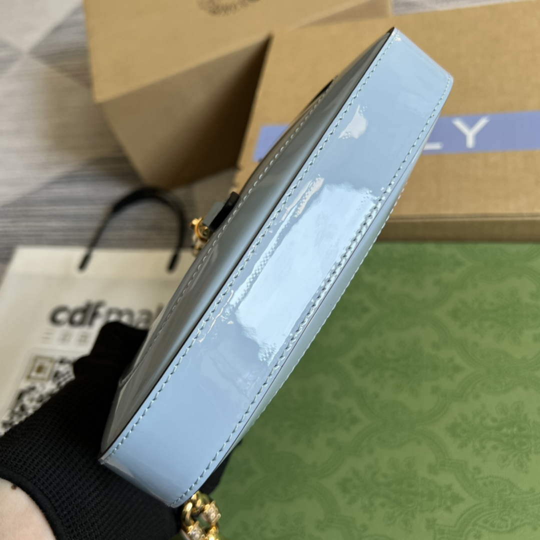 Gucci 699651 Jackie 1961 Mini Shoulder Bag Light blue - Default Title - View 6