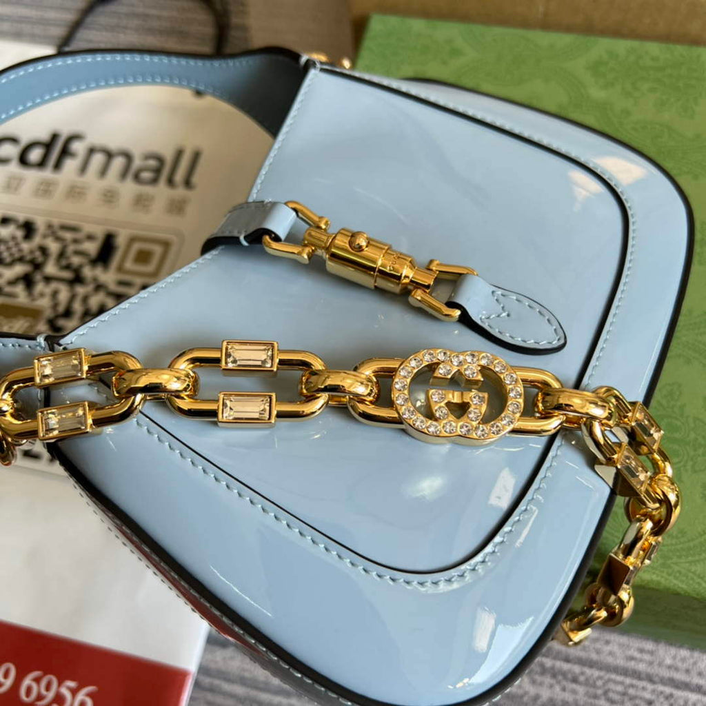 Gucci 699651 Jackie 1961 Mini Shoulder Bag Light blue