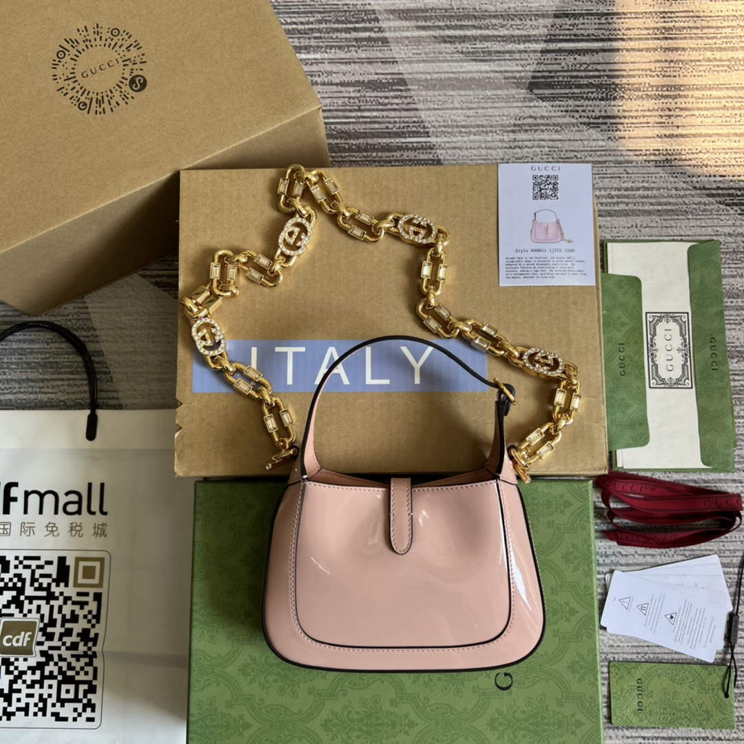 Gucci 699651 Jackie 1961 Mini Shoulder Bag Pink - Default Title - View 2