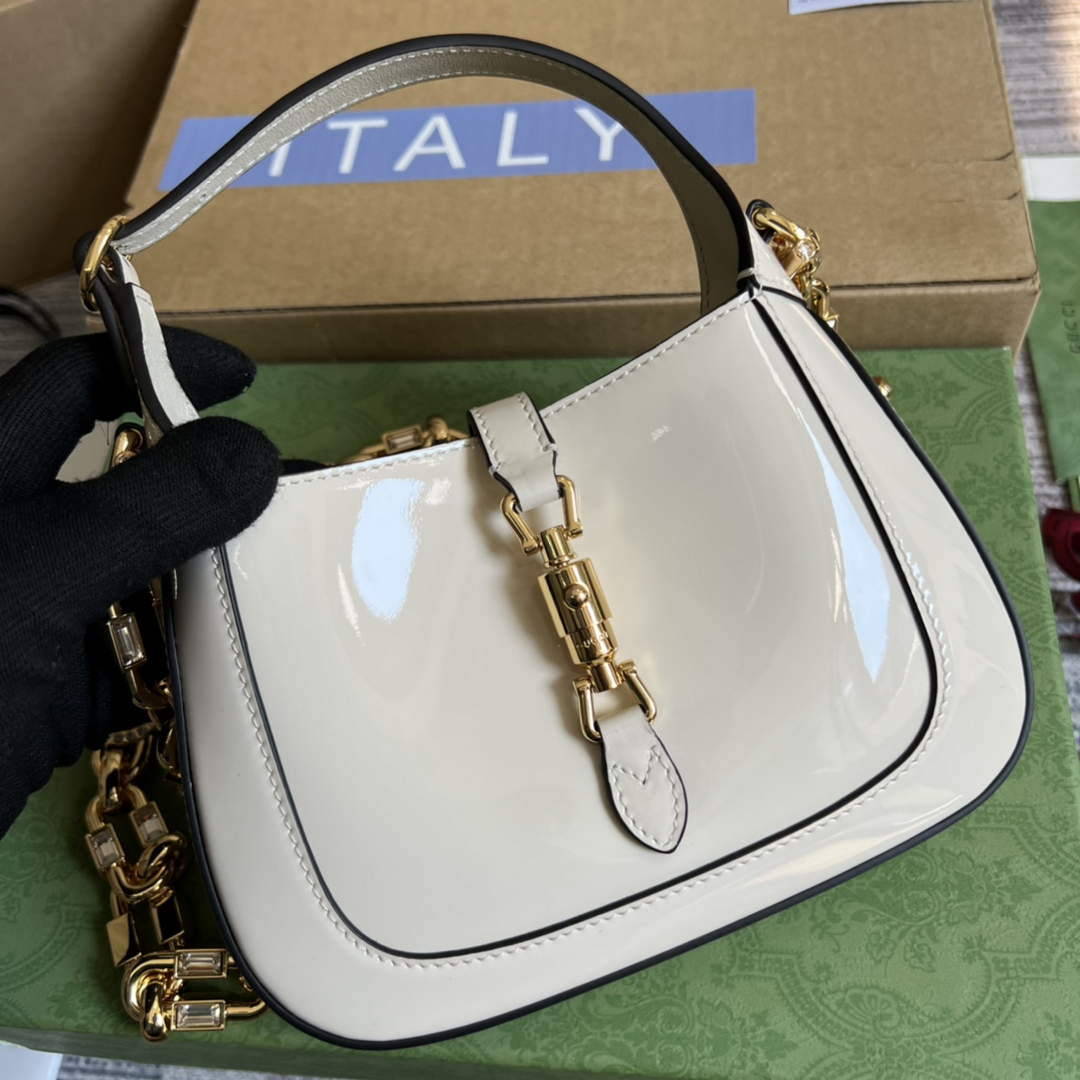 Gucci 699651 Jackie 1961 Mini Shoulder Bag White