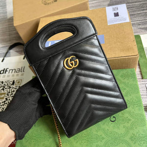 Gucci 699756 GG Marmont Top handle mini bag Black - Default Title - View 4