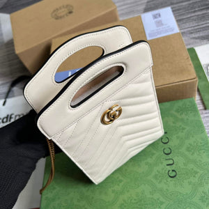 Gucci 699756 GG Marmont Top handle mini bag White - Default Title - View 6