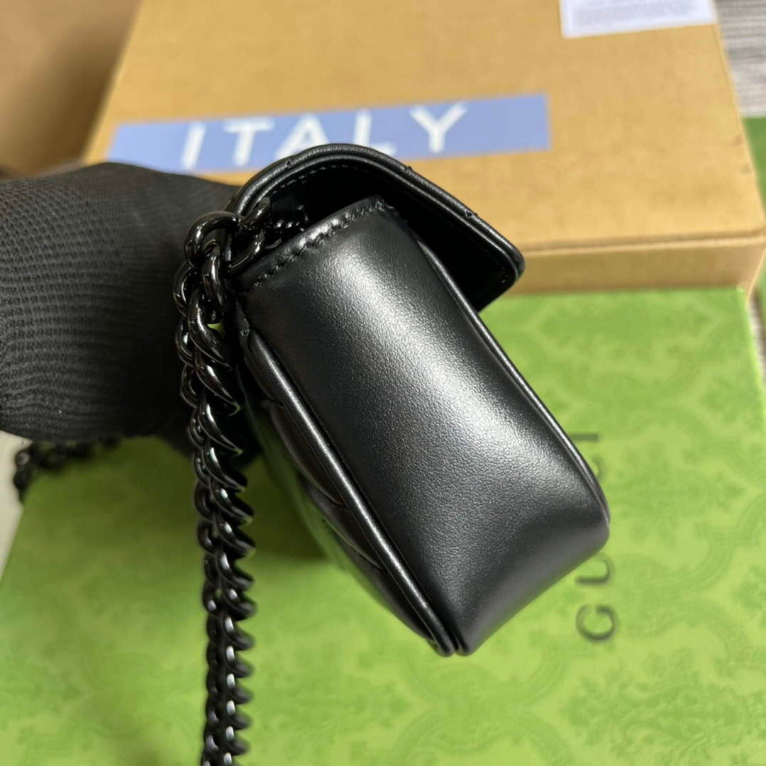 Gucci 699757 GG Marmont Belt Bag Black