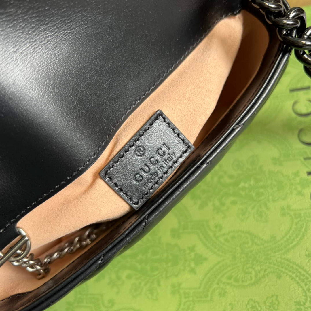 Gucci 699757 GG Marmont Belt Bag Black